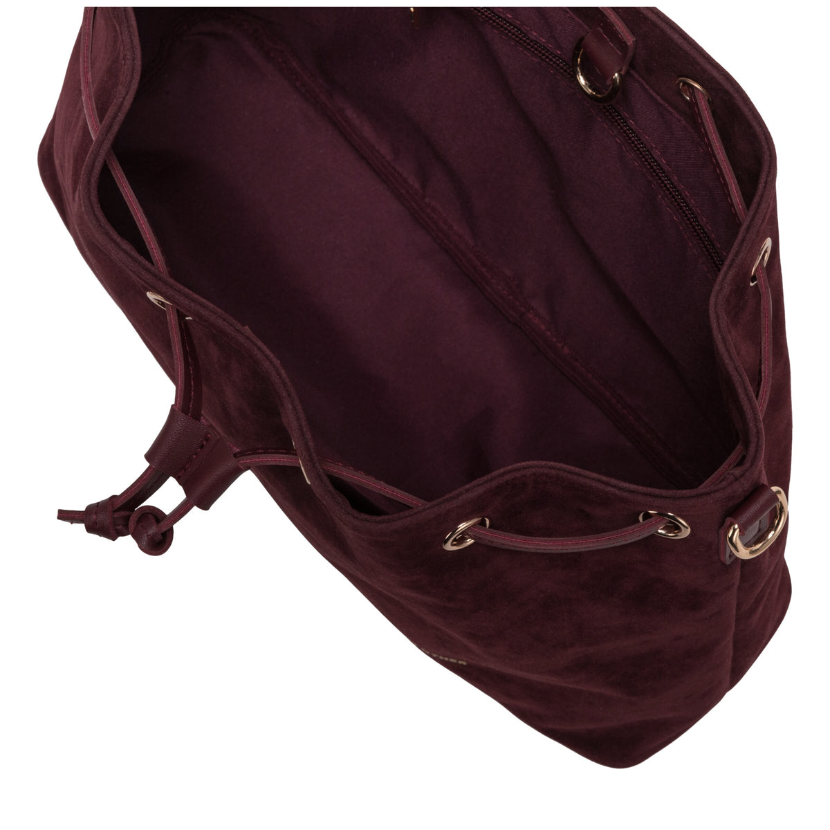 Suede Effect Draw Top Shoulder Cross Body