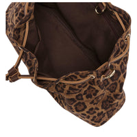 Suede Effect Draw Top Shoulder Cross Body