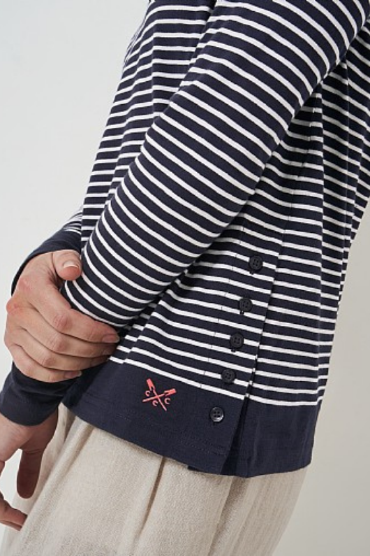 An image of the Crew Clothing Cassandra Stripe Top