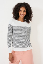 An image of the Crew Clothing Cassandra Stripe Top