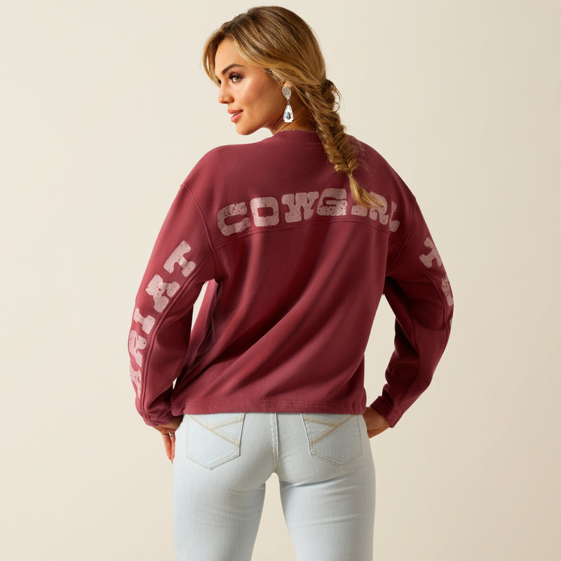 An image of the Ariat Cowgirl Tough Sweatshirt