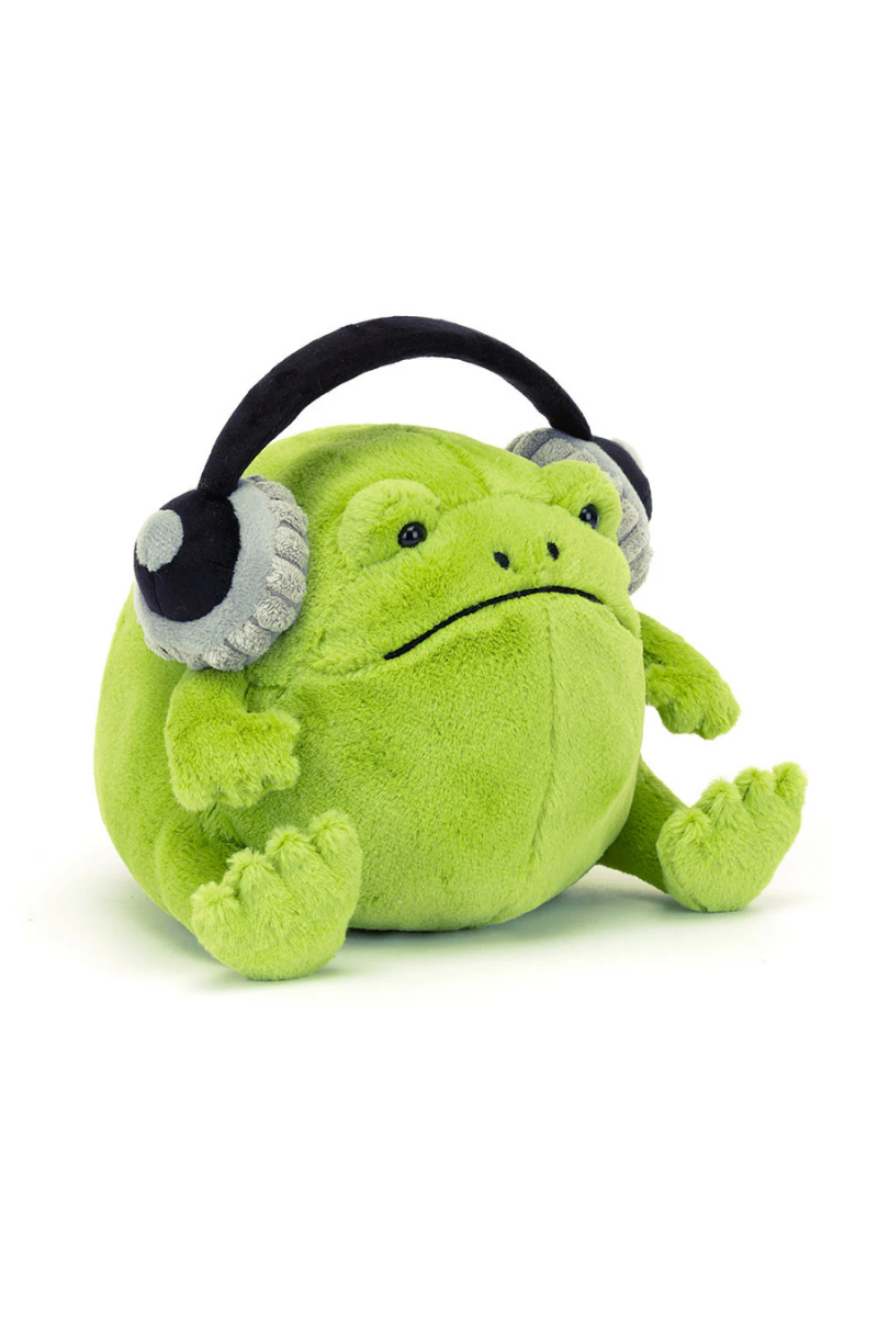 An image of the Jellycat Jellycat Ricky Rain Frog Headphones