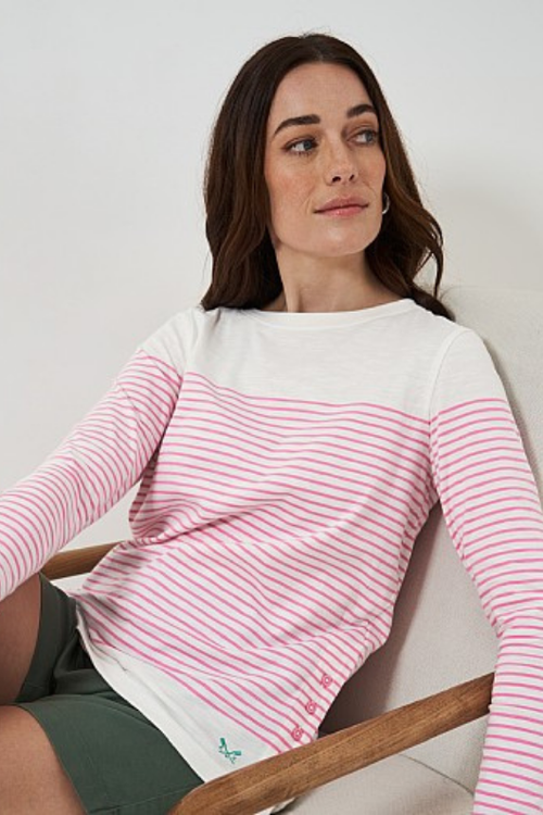 An image of the Crew Clothing Cassandra Stripe Top