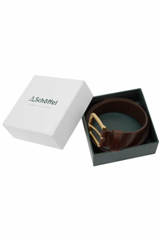 An image of the Schoffel Castleton Leather Belt