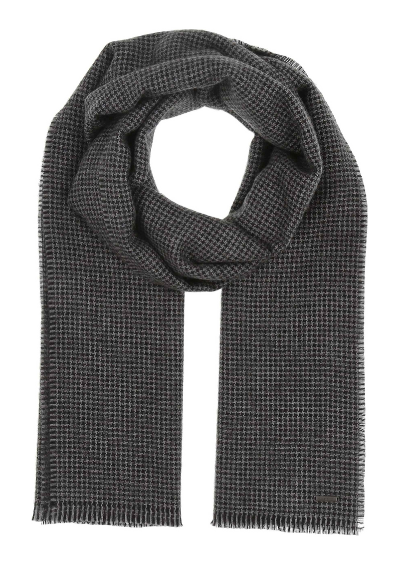 An image of the Bugatti Lightweight Mini Houndstooth Wool Scarf