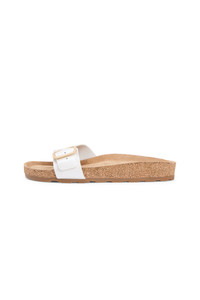 Classic Cork Sandal Pearl Leather