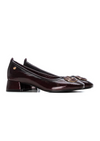 An image of the Carmela Leather Mid Heel Court Shoe