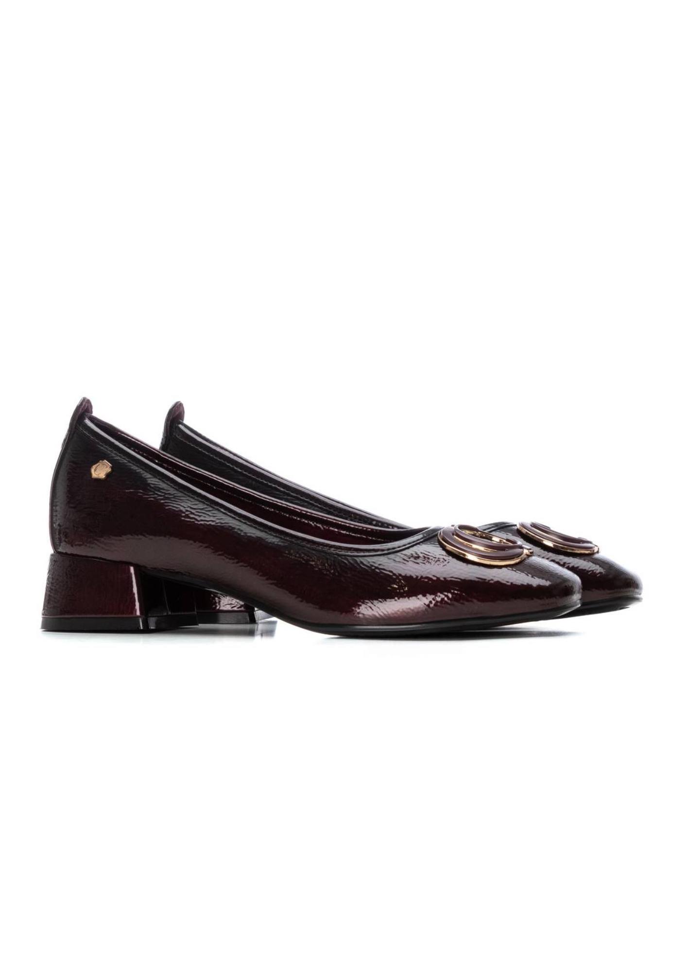 An image of the Carmela Leather Mid Heel Court Shoe