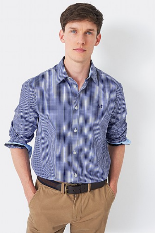 An image of the Crew Clothing Classic Micro Gingham Shirt