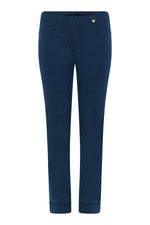 An image of the Robell Rose Trousers in the colour Deep Cobalt.