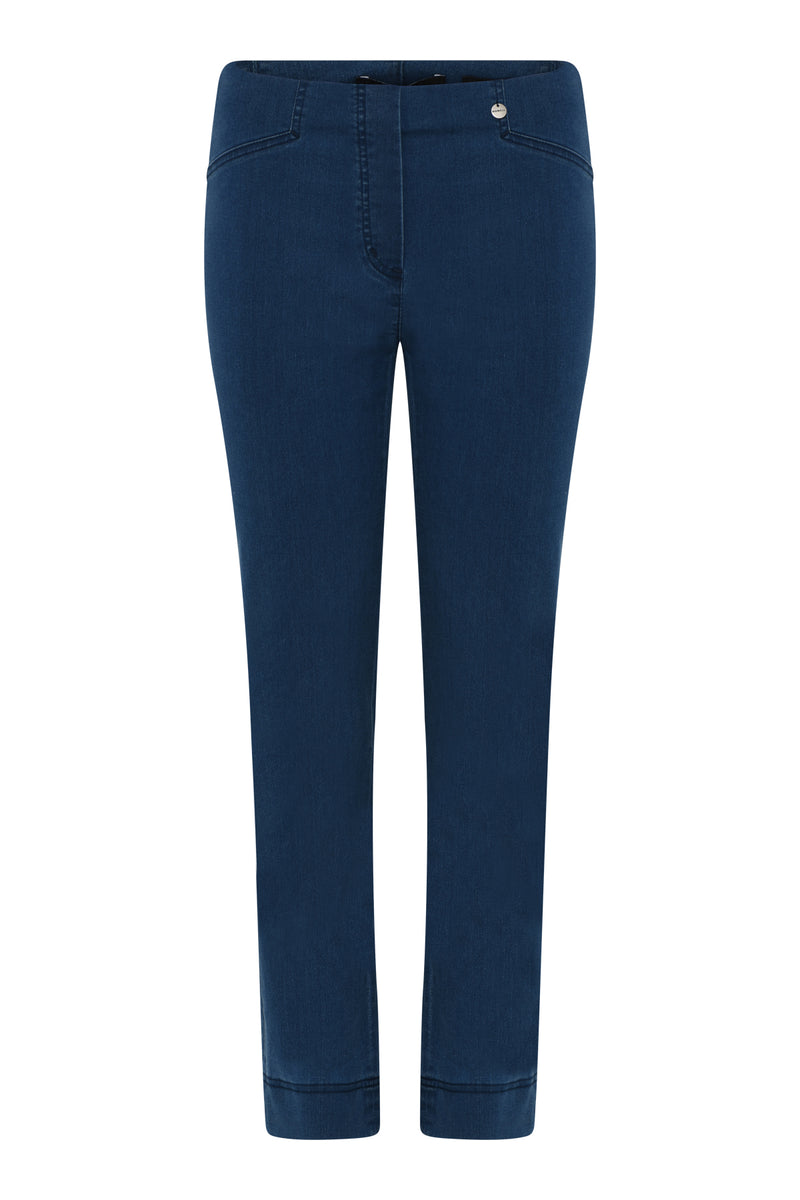 An image of the Robell Rose Trousers in the colour Deep Cobalt.