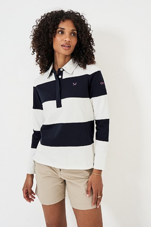 An image of the Crew Clothing Long Sleeve Rugby Shirt