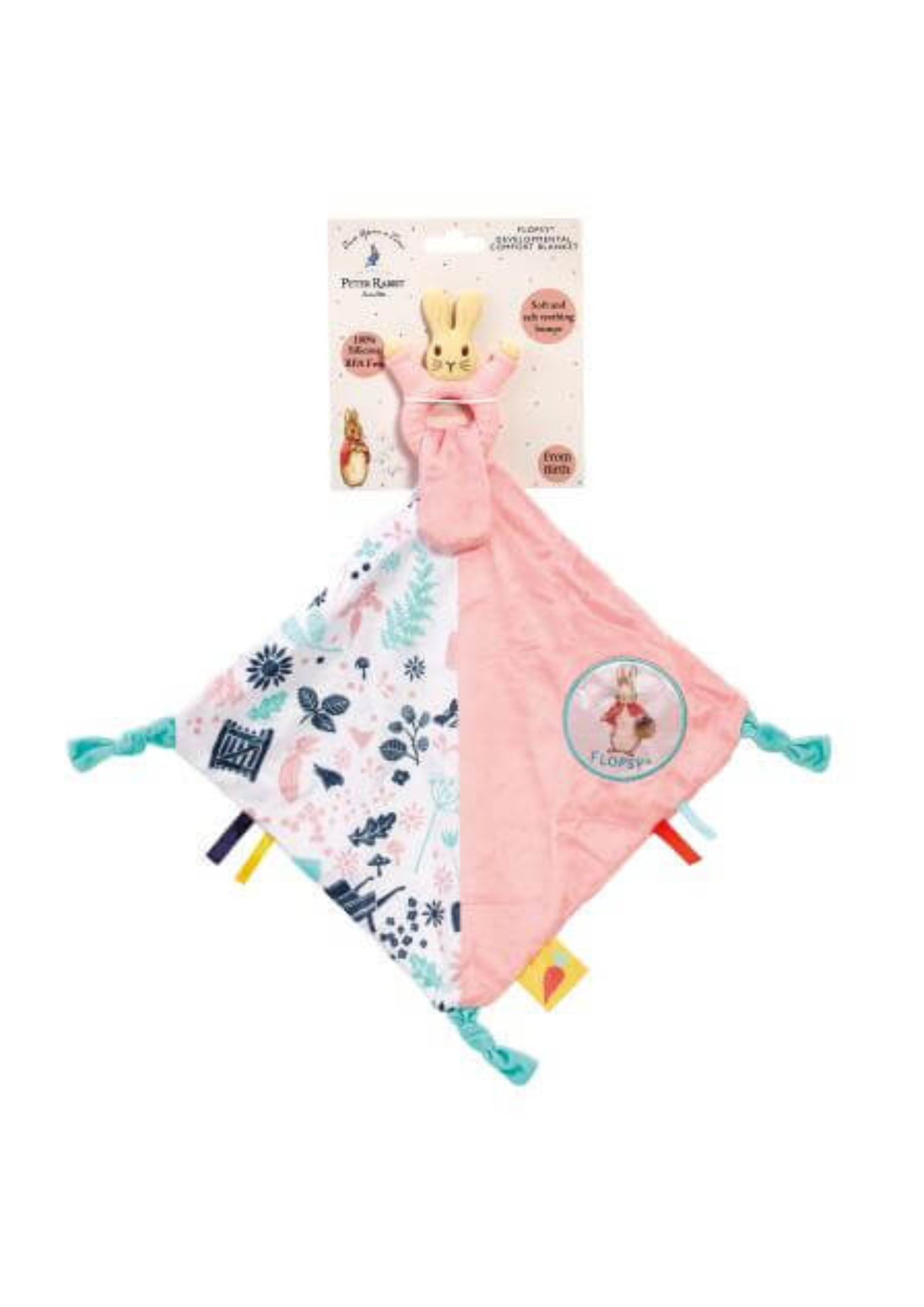 An image of the Rainbow Designs Flopsy Developmental Comforter