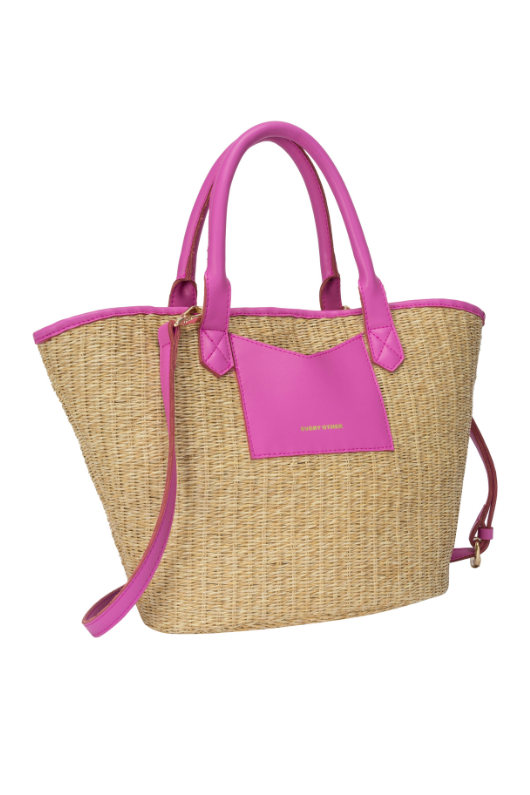 An image of the Every Other Large Twin Tote Bag in the colour Fuchsia.