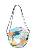 An image of the Roka London Paddington Mellow Camo Recycled Canvas Crossbody Shoulder Bag.