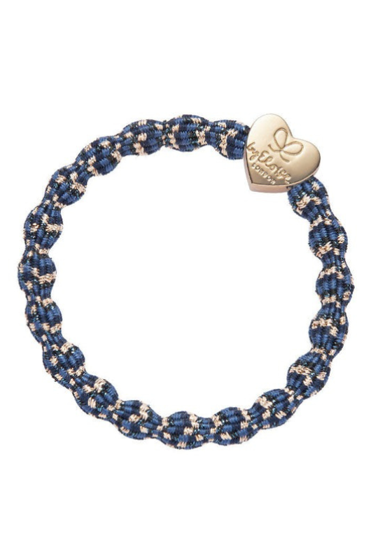 An image of the By Eloise Metallic Gold Heart Elastic Hairband