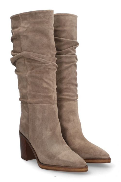 An image of the Alpe Suede Knee High Heeled Boots