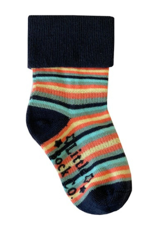 An image of the The Little Sock Co Smarty Stripe Non-Slip Stay On Socks