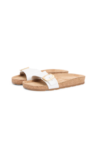 Classic Cork Sandal Pearl Leather