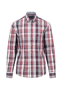 An image of the Fynch-Hatton Poplin Check Shirt