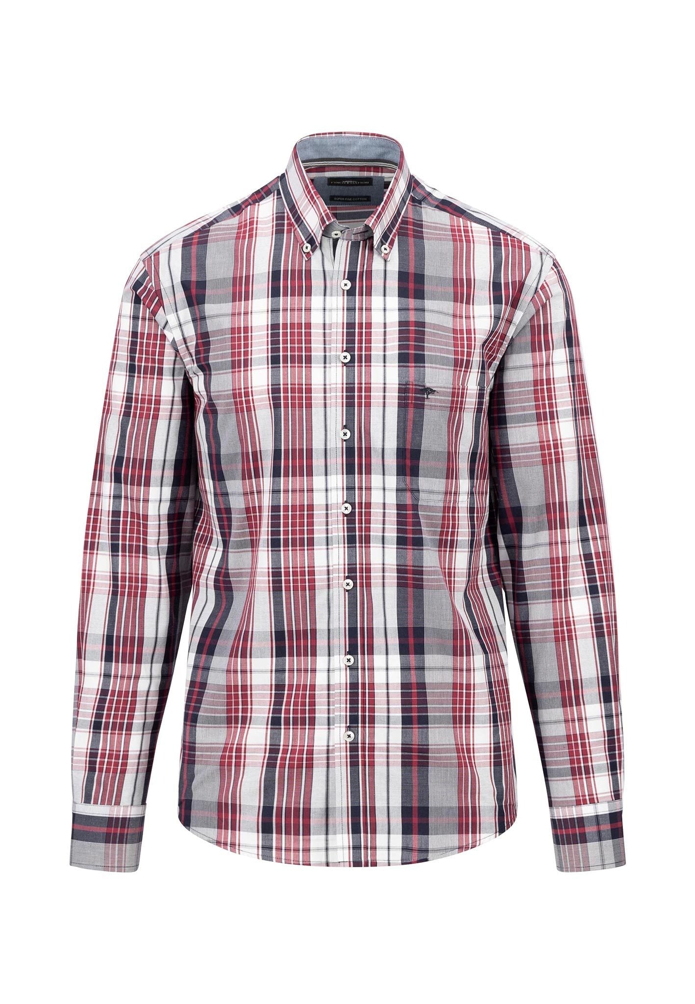 An image of the Fynch-Hatton Poplin Check Shirt