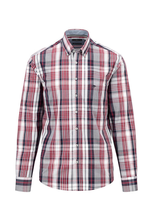 An image of the Fynch-Hatton Poplin Check Shirt