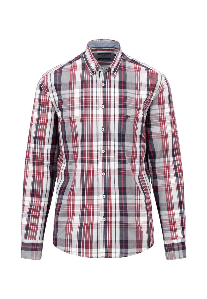 An image of the Fynch-Hatton Poplin Check Shirt