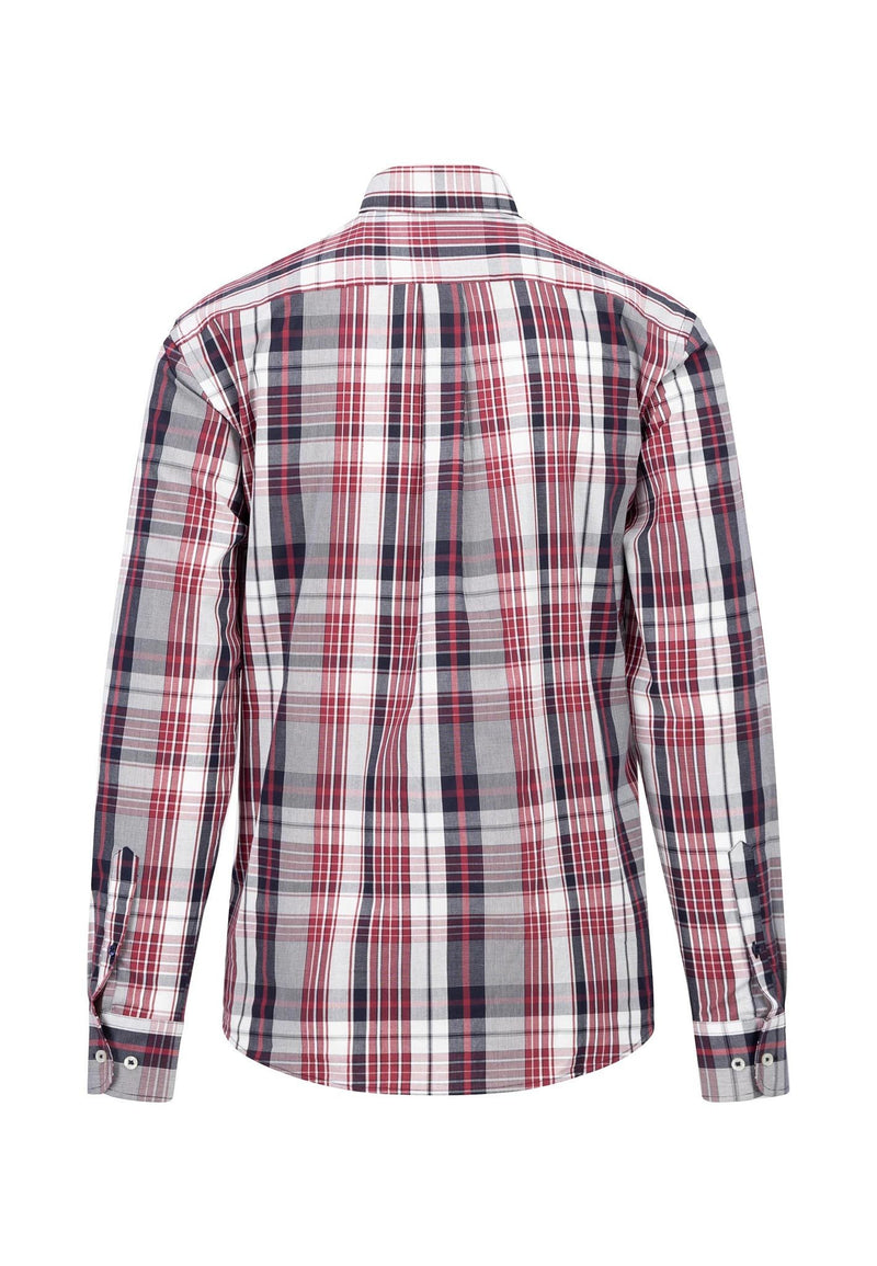 An image of the Fynch-Hatton Poplin Check Shirt