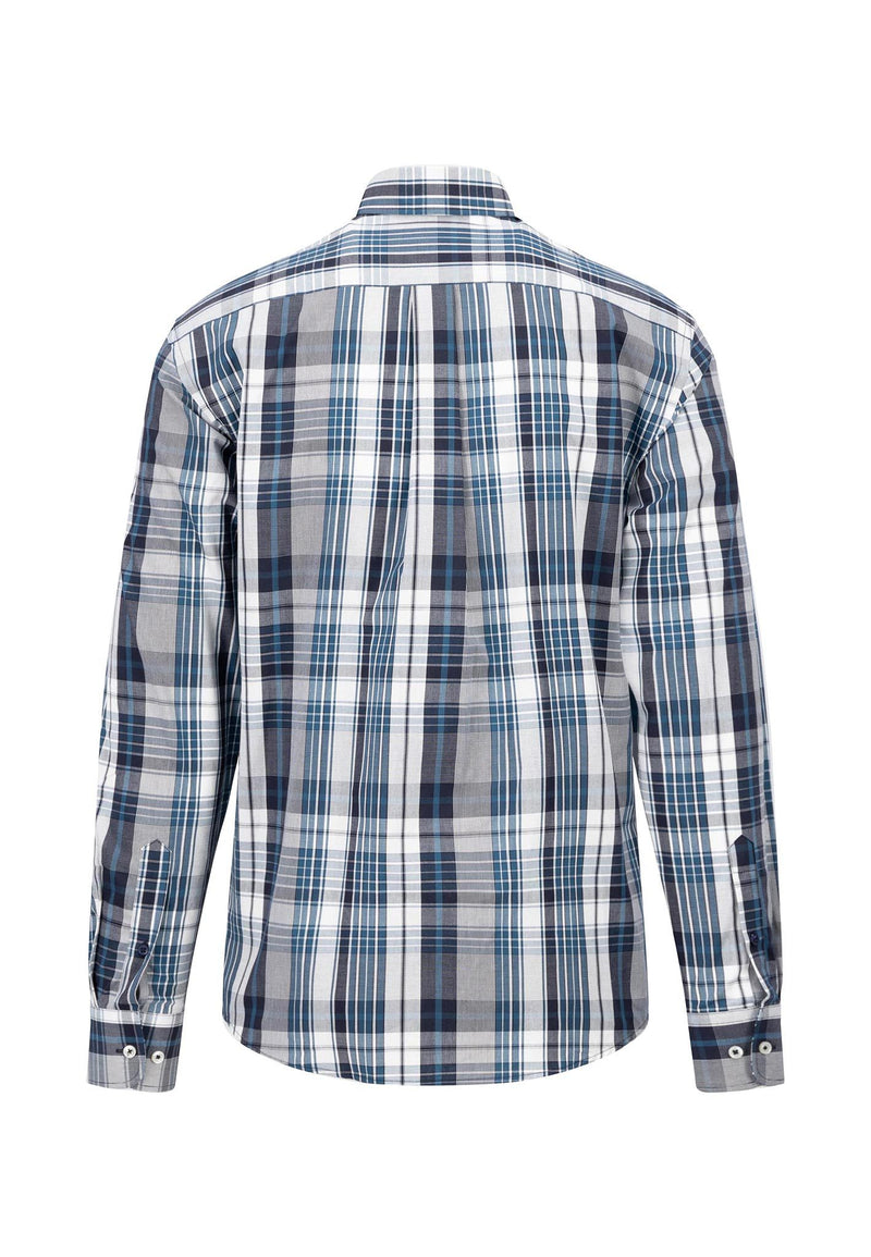 An image of the Fynch-Hatton Poplin Check Shirt