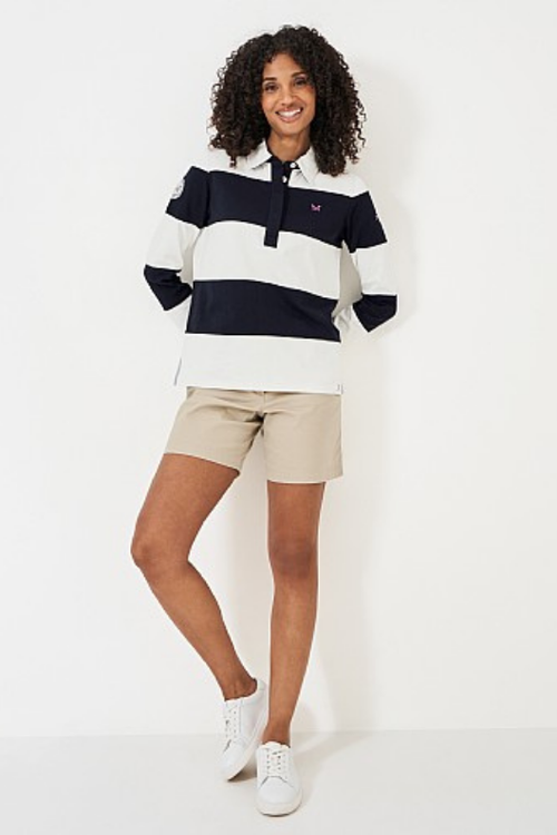 An image of the Crew Clothing Long Sleeve Rugby Shirt