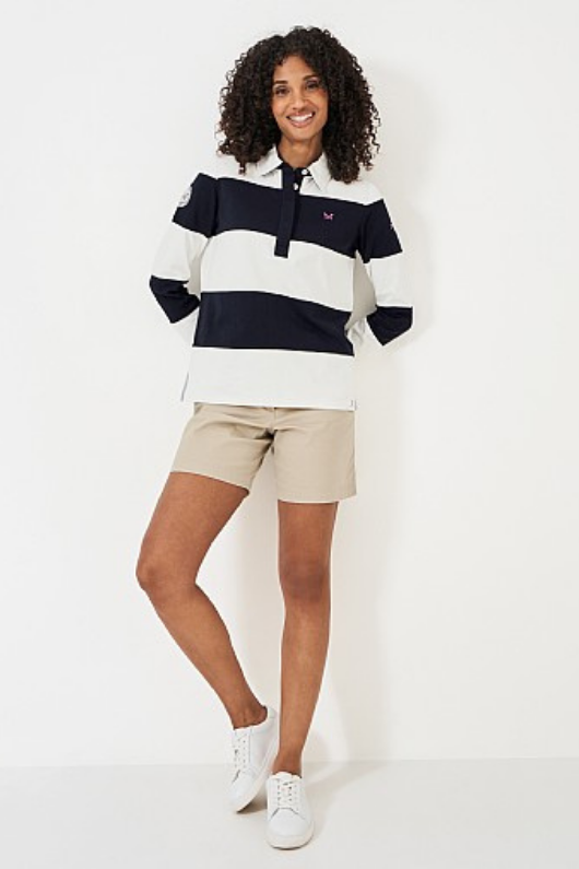 An image of the Crew Clothing Long Sleeve Rugby Shirt