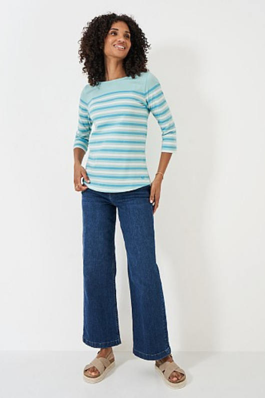 An image of the Crew Clothing Essential Breton Top