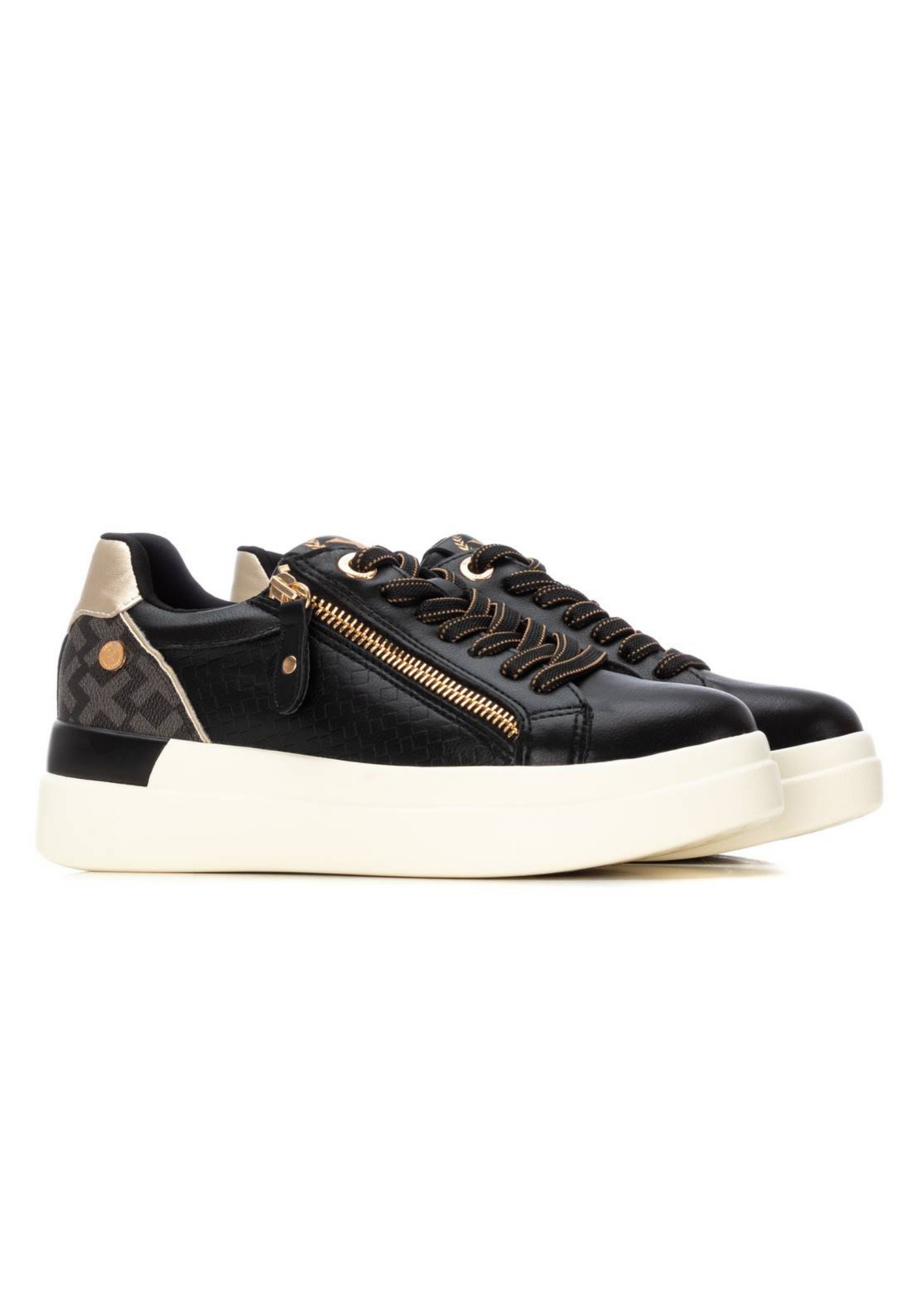 An image of the Xti Leather Side Zip Trainers