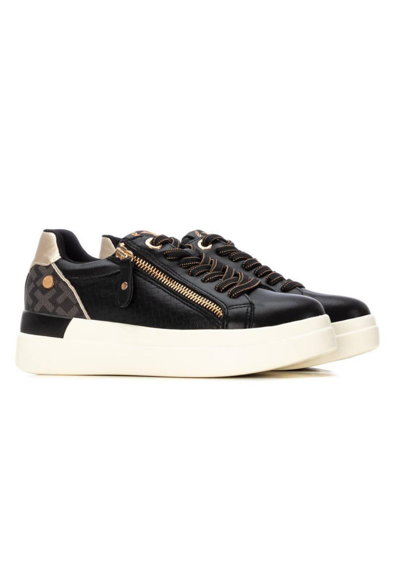 An image of the Xti Leather Side Zip Trainers
