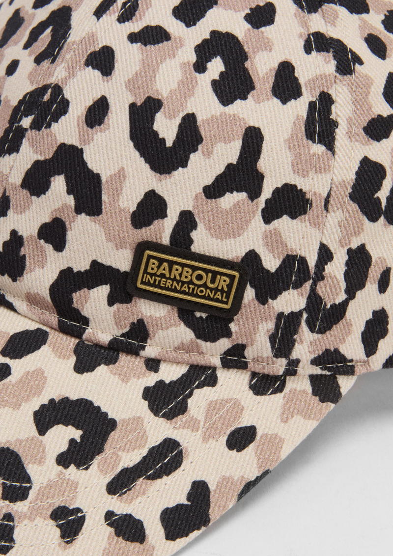 An image of the Barbour International Harley Leopard Cap