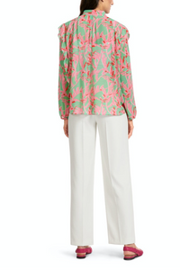 An image of the Marc Cain Floral Bow Tie Blouse