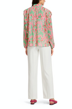 An image of the Marc Cain Floral Bow Tie Blouse