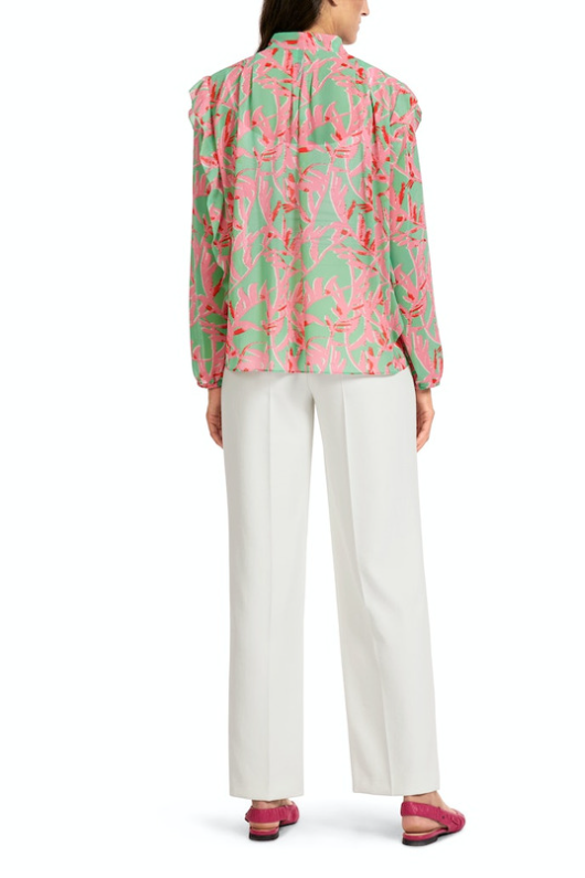 An image of the Marc Cain Floral Bow Tie Blouse