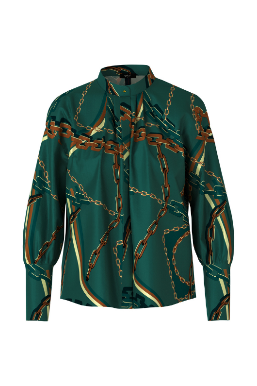 An image of the Marc Cain Blouse With Chain Print