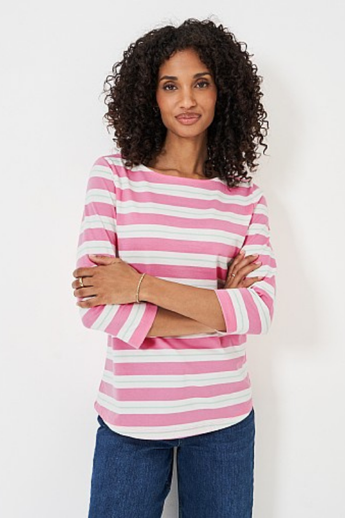 An image of the Crew Clothing Essential Breton Top