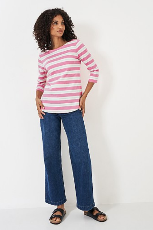 An image of the Crew Clothing Essential Breton Top