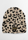 An image of the Barbour International Harley Leopard Beanie Hat