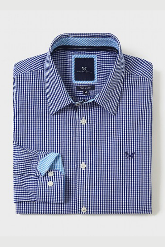 An image of the Crew Clothing Classic Micro Gingham Shirt