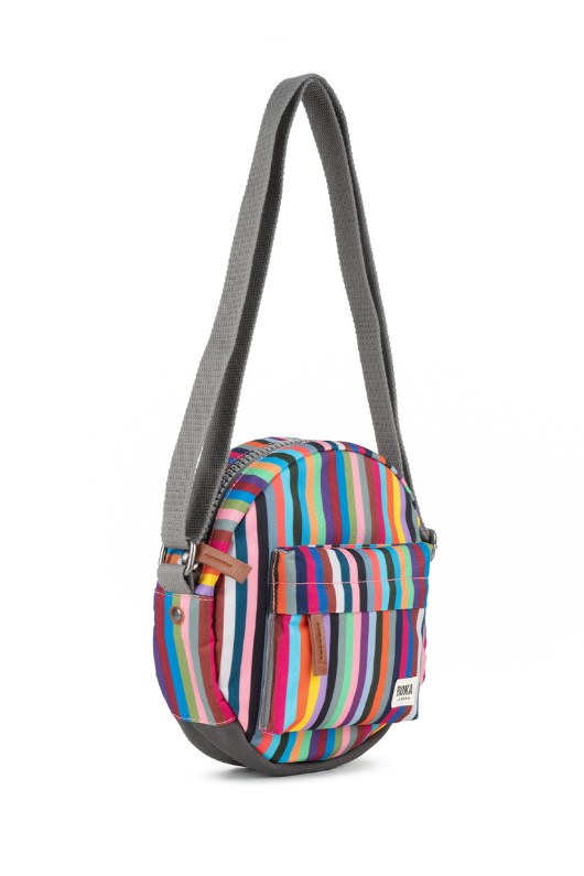 An image of the Roka London Paddington Bold Camo Recycled Canvas Crossbody Shoulder Bag.