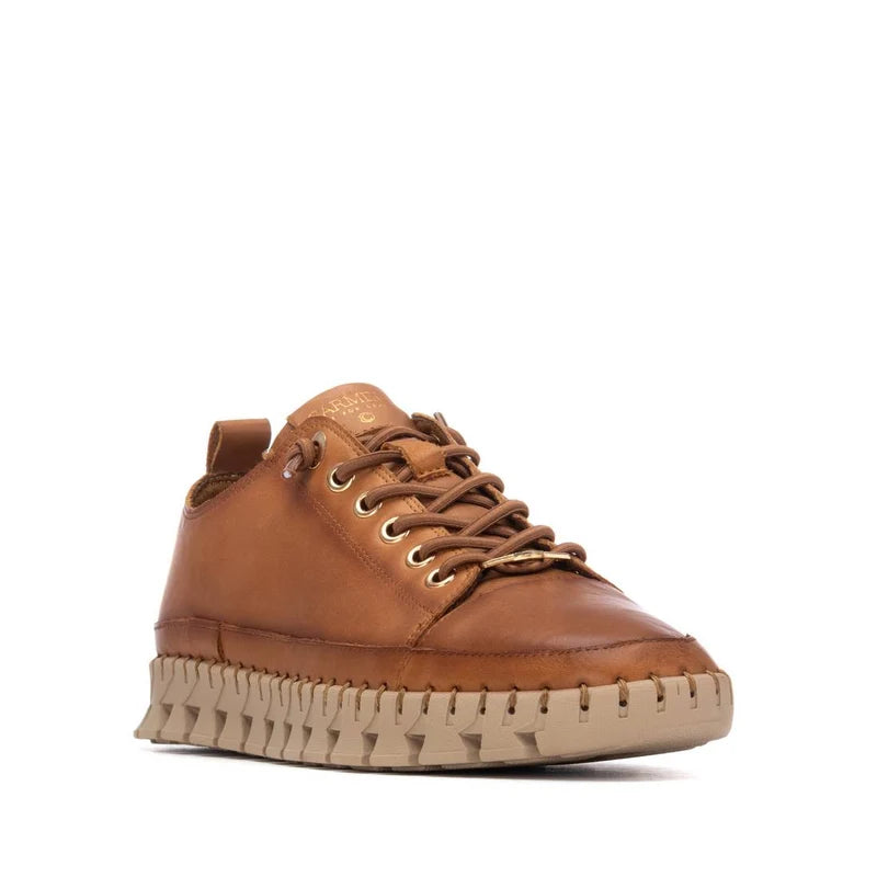 Leather Platform Trainer