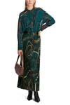 An image of the Marc Cain Pleated Skirt With Chain Print