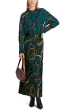 An image of the Marc Cain Pleated Skirt With Chain Print
