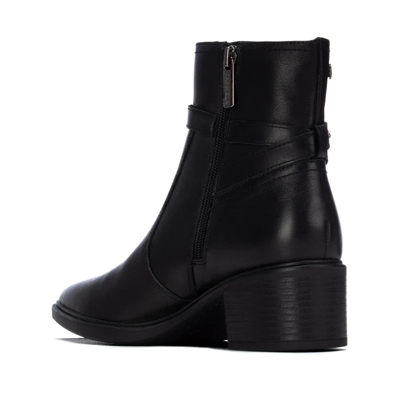 Leather High Heel Ankle Boots