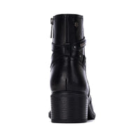 Leather High Heel Ankle Boots