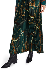 An image of the Marc Cain Pleated Skirt With Chain Print